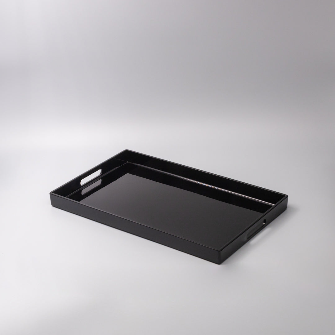 Tray Rectangular 42cm Black Lacquerware - Image 1