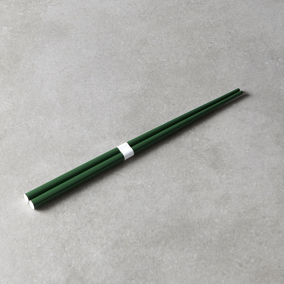 Chopsticks Lacquered Dark Green & White - Image 5