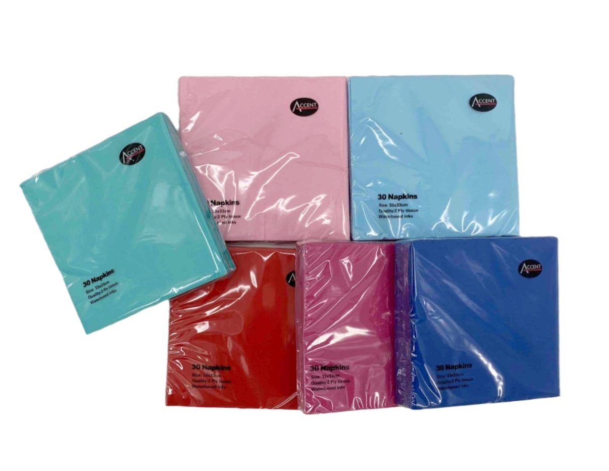 bulk 720 Pieces Coloured Napkin 2ply 33cm - Image 1