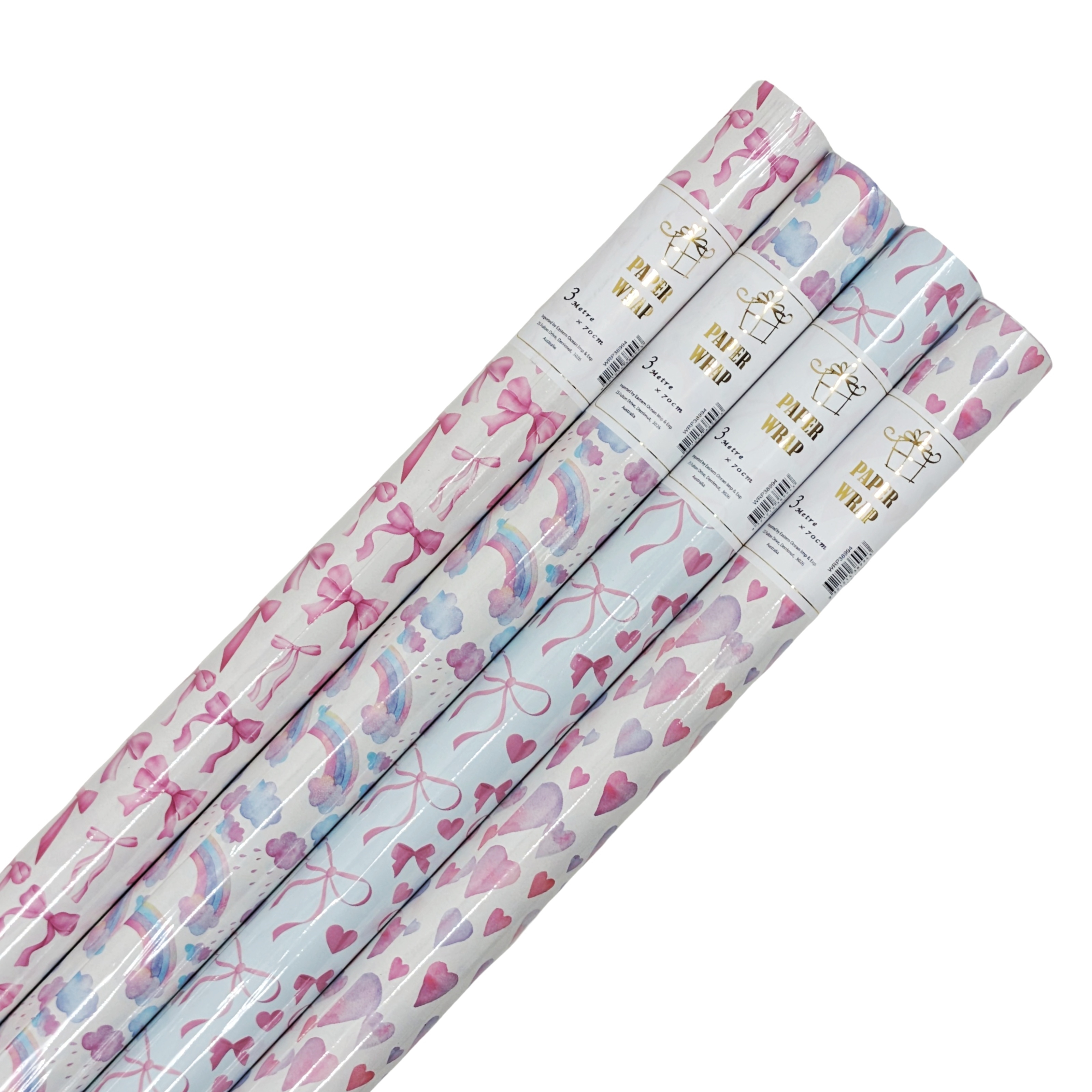bulk 50 Sweet Sentiment Gift Wrap 38Mm Core 300cm - Image 1