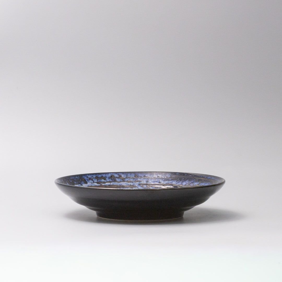 Open Flat Base 23cm Bowl Copper Swirl Glaze - Image 3