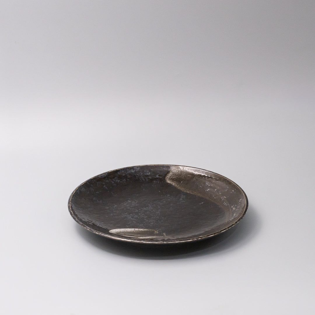 Plate 25cm Bronze Brushstroke Glaze - Image 1