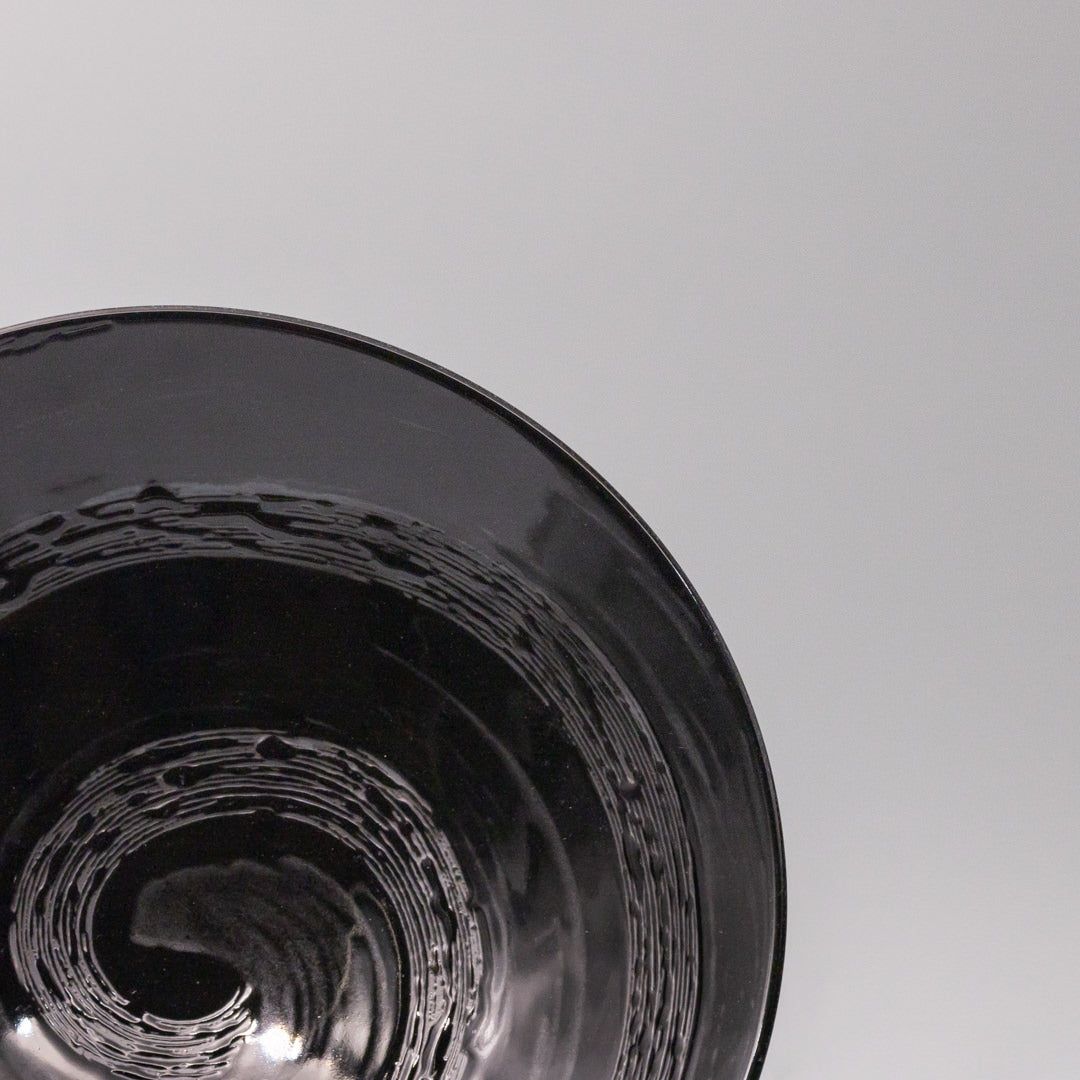 Serving Bowl 28cm Black Swirl Glaze - Image 2