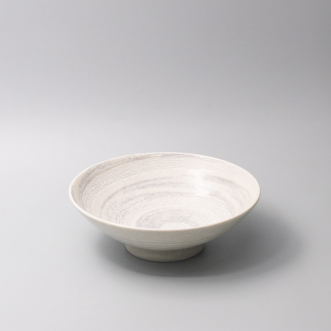 Ramen Bowl 24cm Grey Swirl Glaze - Image 1