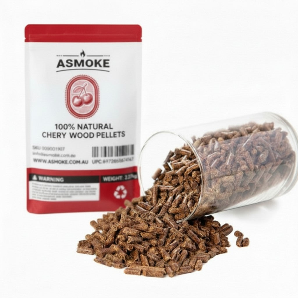 ASMOKE 100% Natural Cherry Wood BBQ Pellets (2.27kg) - Premium Fruit Hardwood for Smoker Grills & Cold Smoking - Image 2