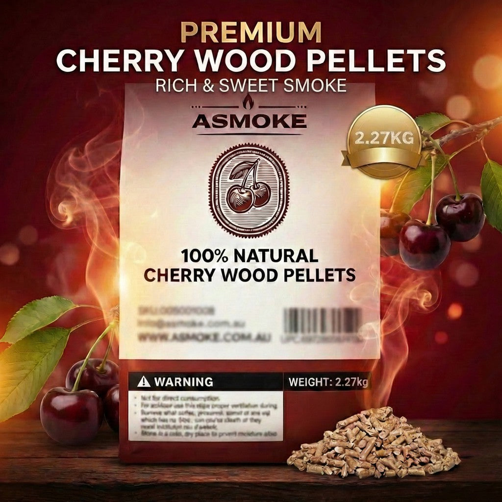 ASMOKE 100% Natural Cherry Wood BBQ Pellets (2.27kg) - Premium Fruit Hardwood for Smoker Grills & Cold Smoking - Image 5