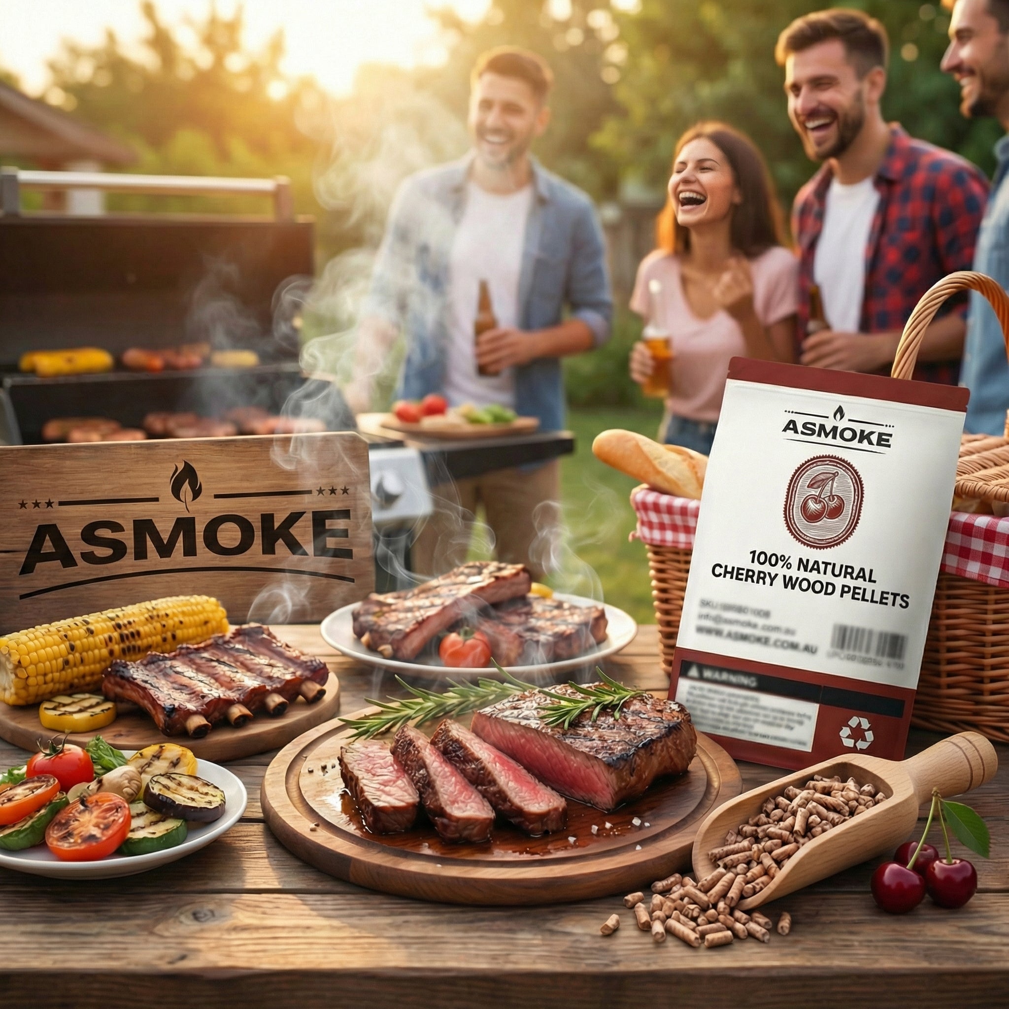 ASMOKE 100% Natural Cherry Wood BBQ Pellets (2.27kg) - Premium Fruit Hardwood for Smoker Grills & Cold Smoking - Image 8