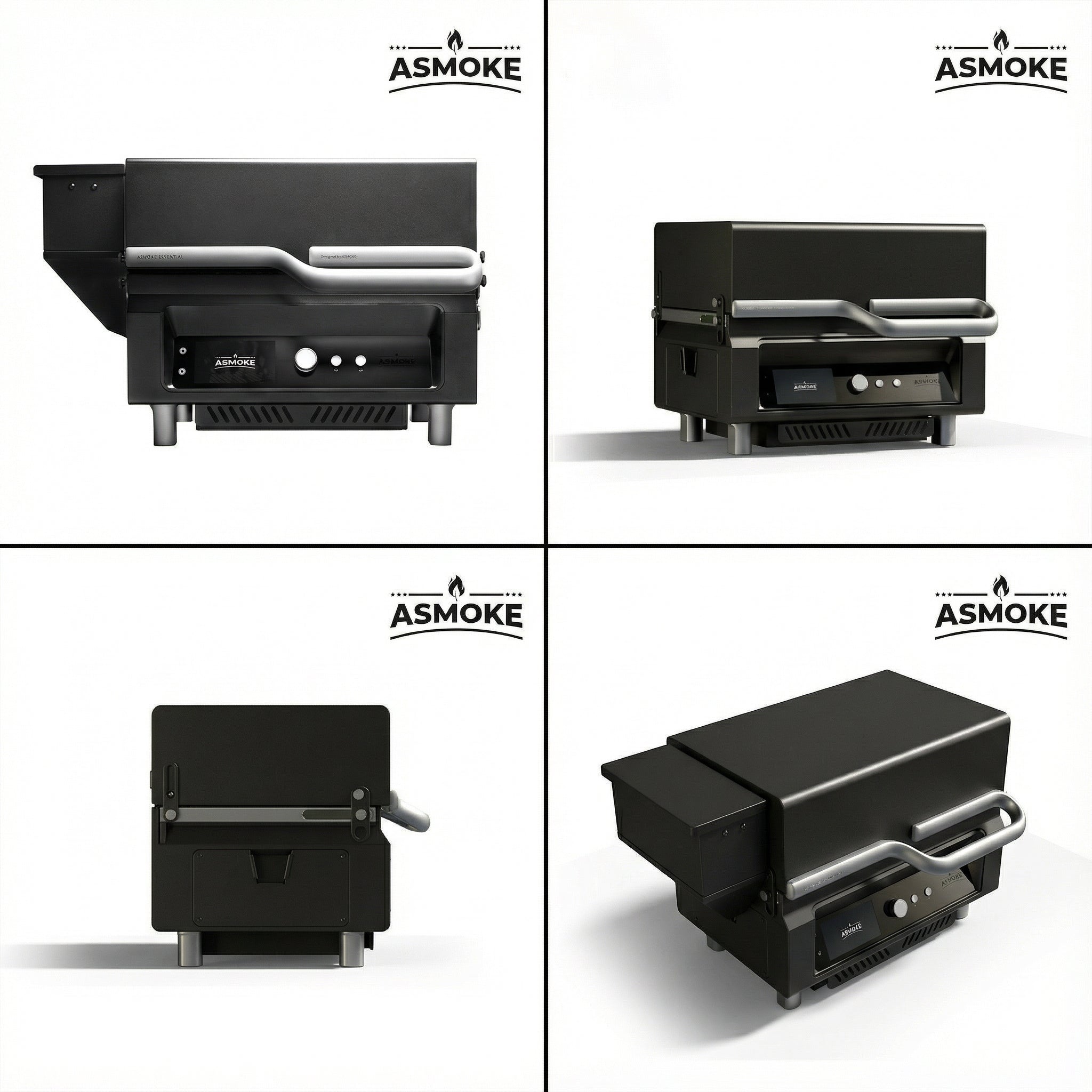 ASMOKE Essential Smart Portable Wood Pellet Grill & 3pc BBQ Tool Set & 5lb Applewood Pellets - Image 2