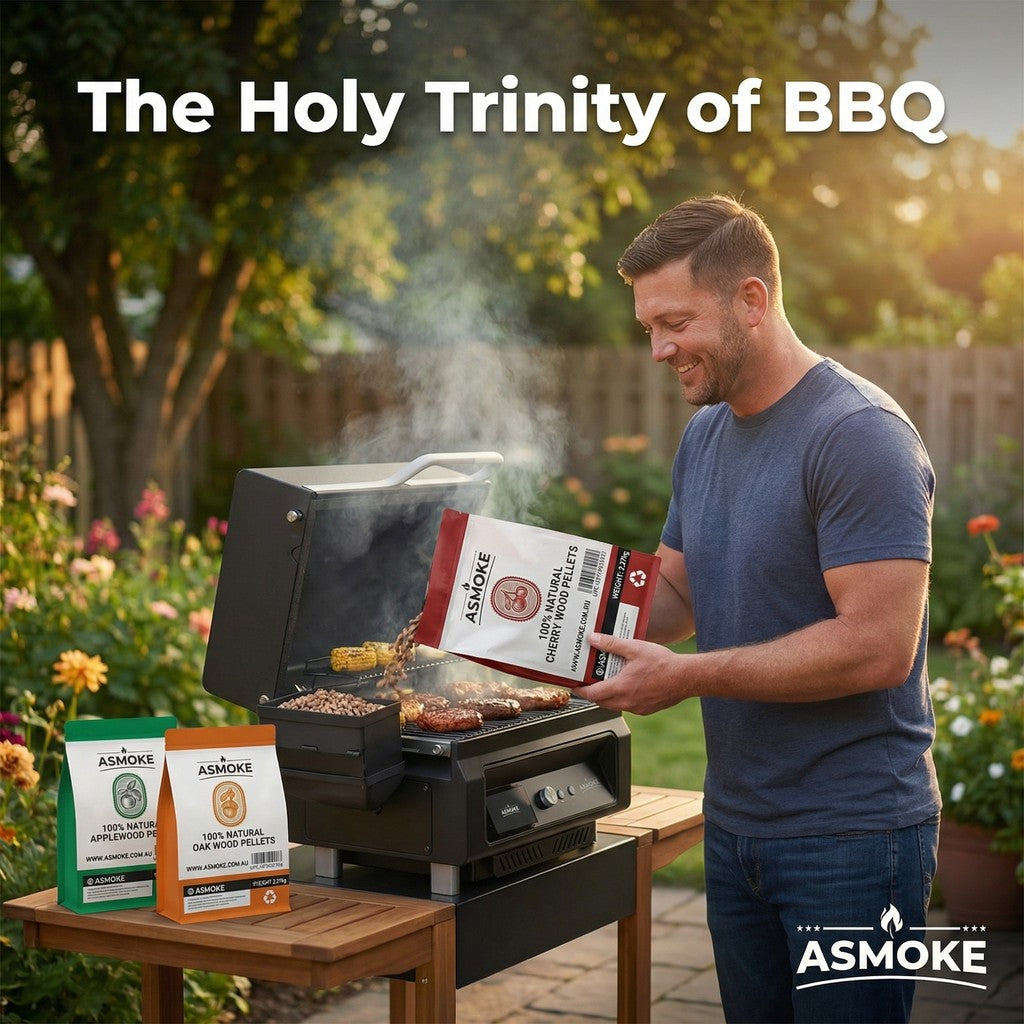 ASMOKE 4-Piece Premium Wood Pellet Variety Pack - Oak, Cherry & 2x Apple (4 x 2.27kg Bags) - Image 8