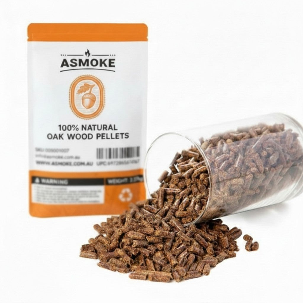 ASMOKE 100% Natural Oak Wood BBQ Pellets (2.27kg) - High Heat Hardwood for Brisket & Pizza Ovens - Image 2