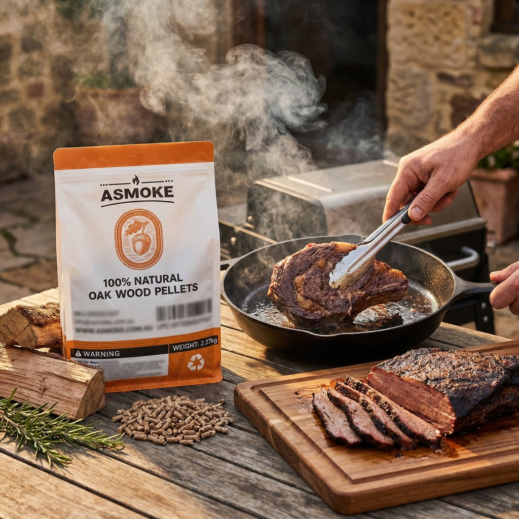 ASMOKE 100% Natural Oak Wood BBQ Pellets (2.27kg) - High Heat Hardwood for Brisket & Pizza Ovens - Image 5