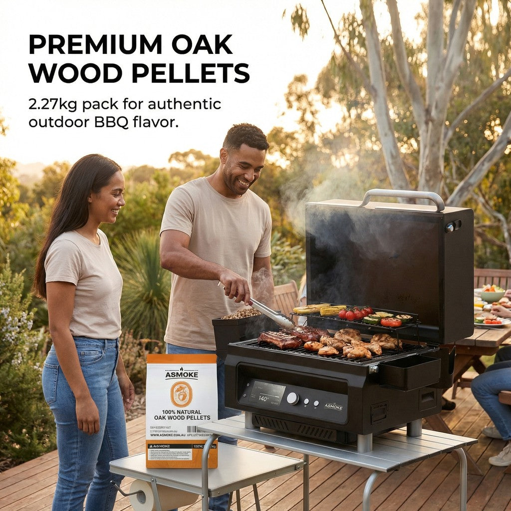 ASMOKE 100% Natural Oak Wood BBQ Pellets (2.27kg) - High Heat Hardwood for Brisket & Pizza Ovens - Image 6