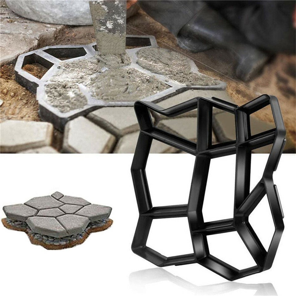 DIY Path Maker Concrete Mould Paver Patio Garden Brick Slab Pavement Cement Mold - Image 5