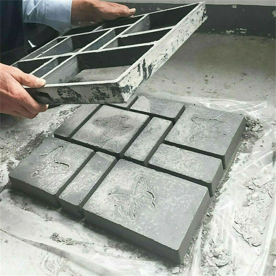 10Grids Garden Paving Brick Patio Concrete Slabs Maker Path Driveway Stone Mould - Image 3