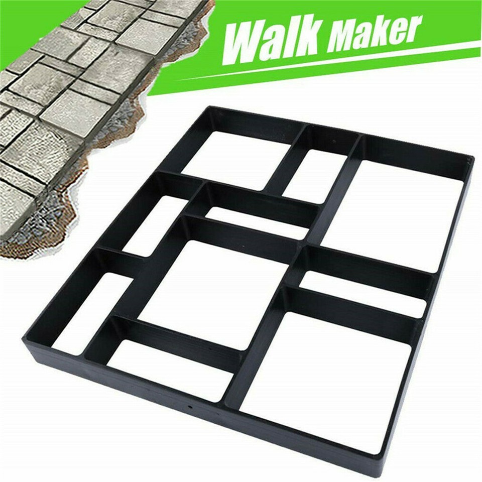 10Grids Garden Paving Brick Patio Concrete Slabs Maker Path Driveway Stone Mould - Image 5