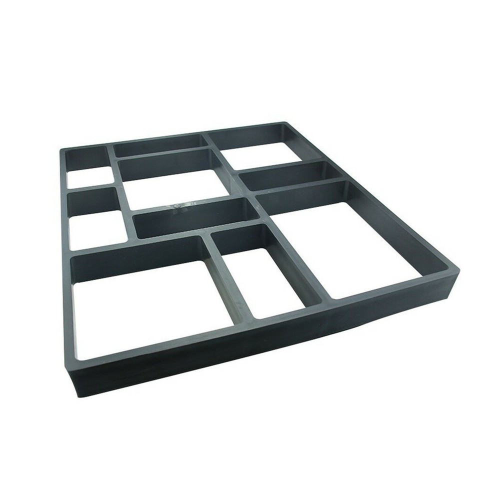10Grids Garden Paving Brick Patio Concrete Slabs Maker Path Driveway Stone Mould - Image 8