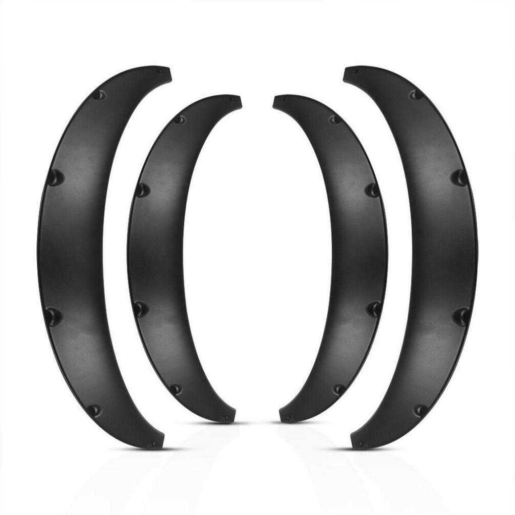 4 Pcs Universal Car Fender Flares Flexible Durable Body Wheel Extra Wide Arches - Image 1