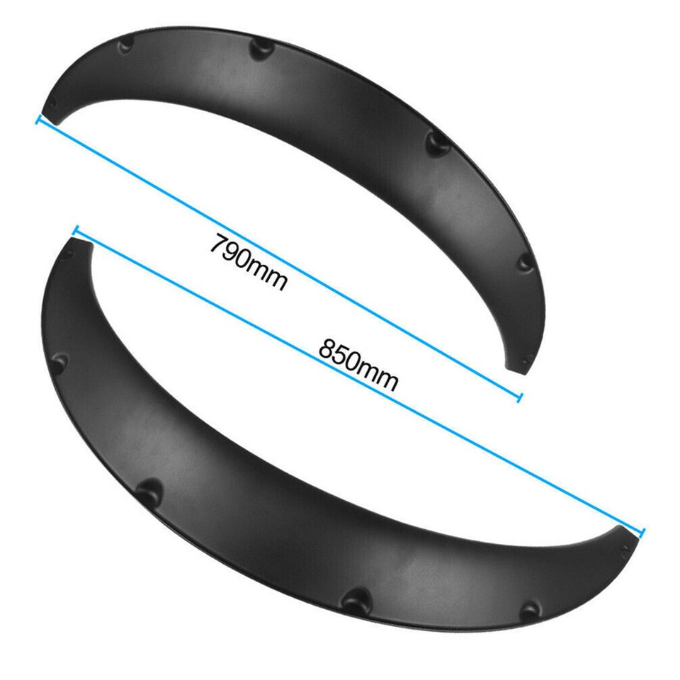 4 Pcs Universal Car Fender Flares Flexible Durable Body Wheel Extra Wide Arches - Image 7