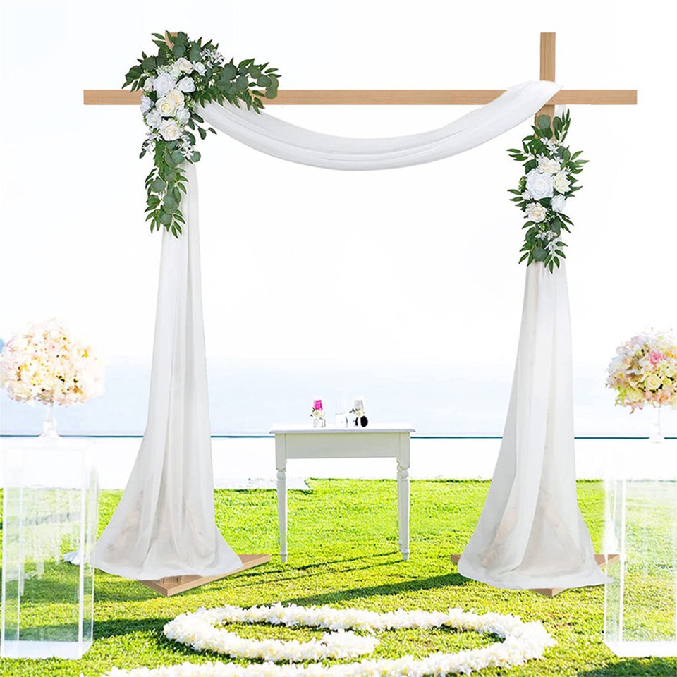 Heavy Duty Square Wedding Arch Wooden Backdrop Stand Balloon Floral Arch Frame - Image 7