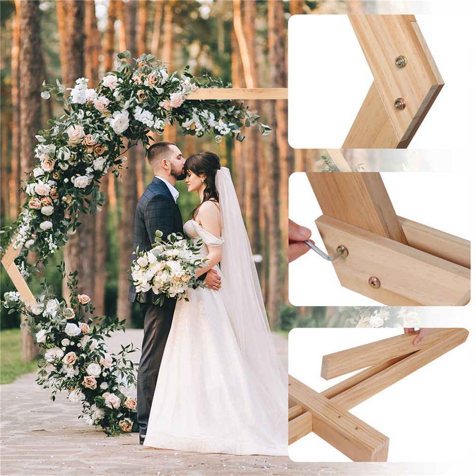 Gorgeous Wedding Arbor Wedding Backdrop Stand Wooden Arch f Garden Wedding Party - Image 7