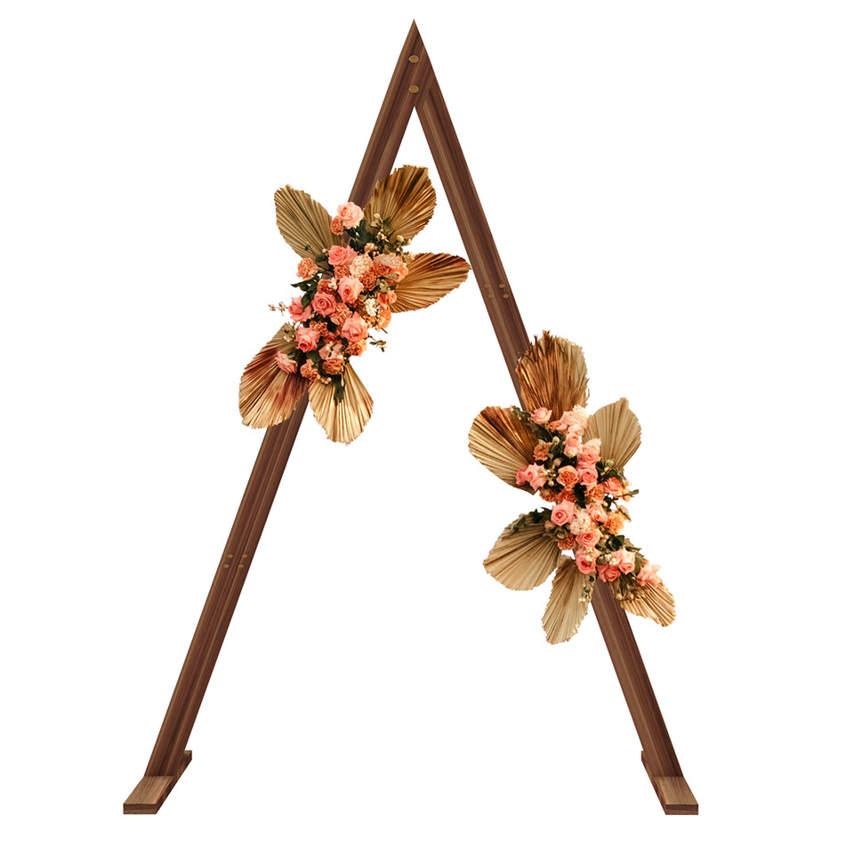 Set of 2 Nesting Wood Wedding Arch Huge Decorative Garden Wedding Backdrop Stand - Image 1