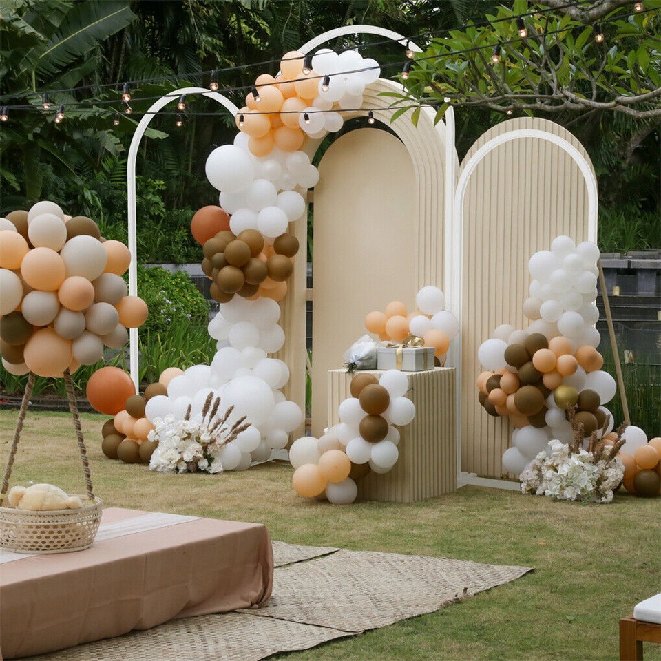 Fin Set Of 3 Wedding Arch Balloon Frame Metal Arch Backdrop Stand Birthday Party - Image 6