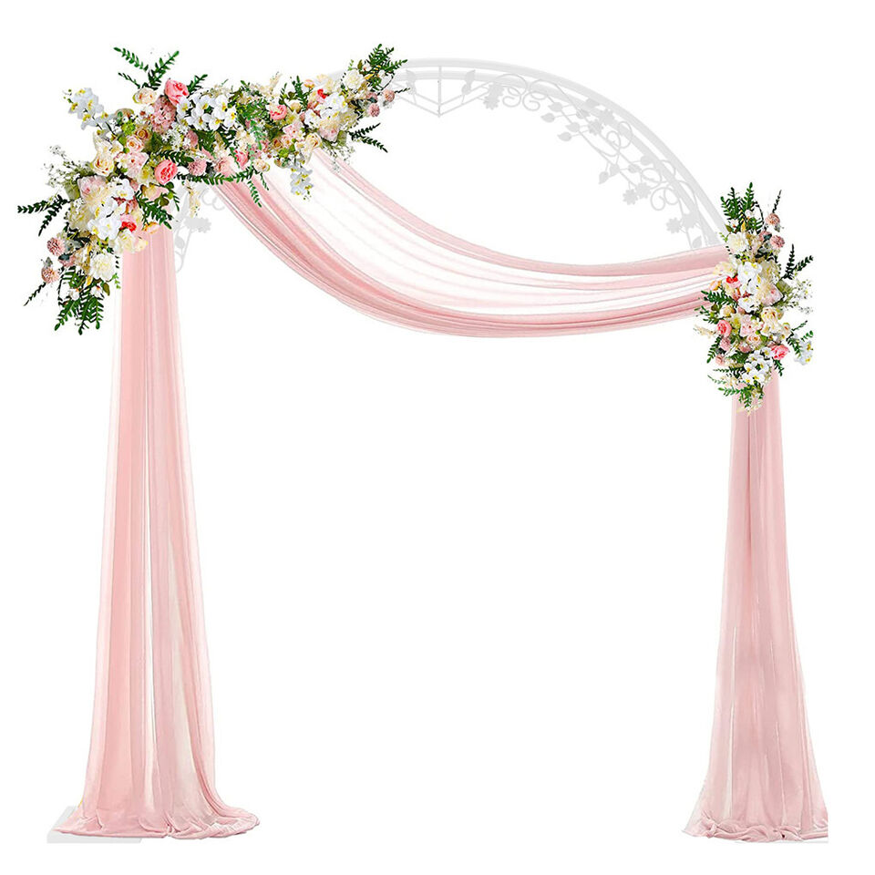 Fin Xl Decorative Double Rails Iron Arbor Garden Archway Trellis Metal Wedding Arch - Image 5