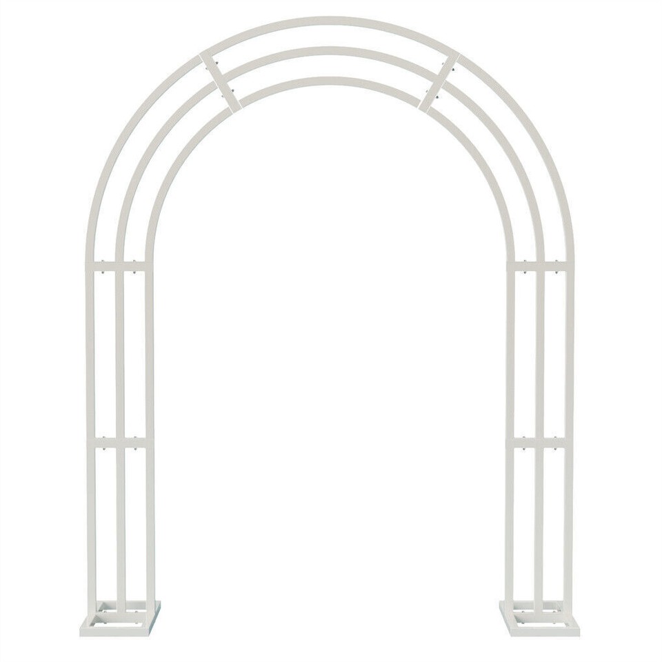 Heavy Strong Metal Wedding Arch Garden Arbor Floral Backdrop Stand Indoor Outdoor - Image 1