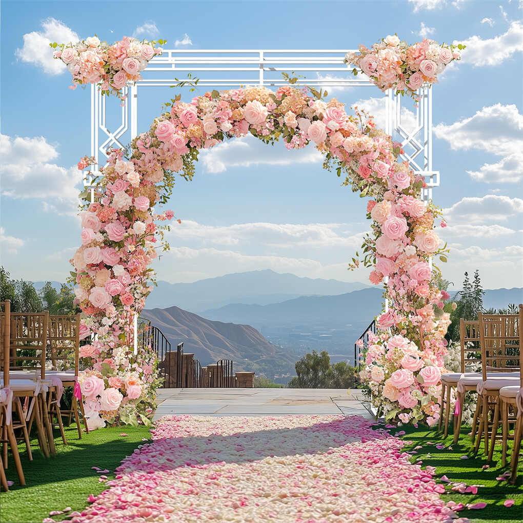 Fin 2.5M Oversized Metal Wedding Arch Stand Proposal Birthday Party Banquet Decor - Image 1
