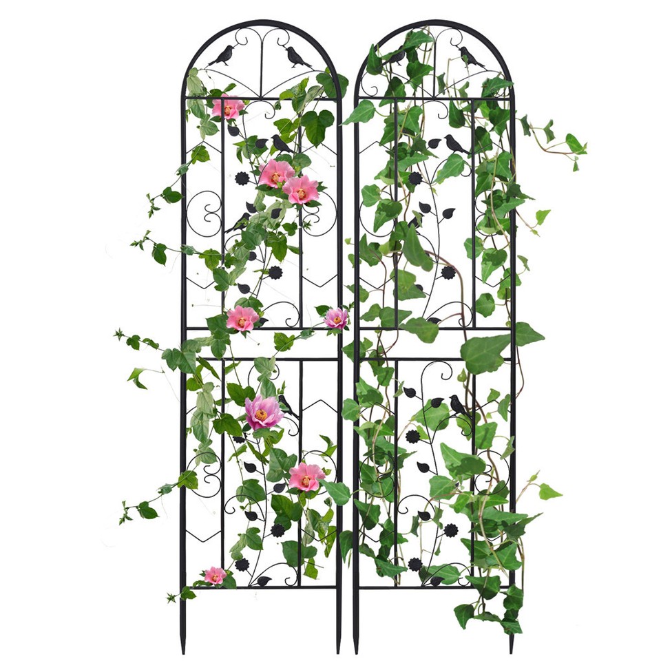 Garden Trellis Climbing Plant Support Patio Wire Lattice Grid Panel Stake Fence - Image 6