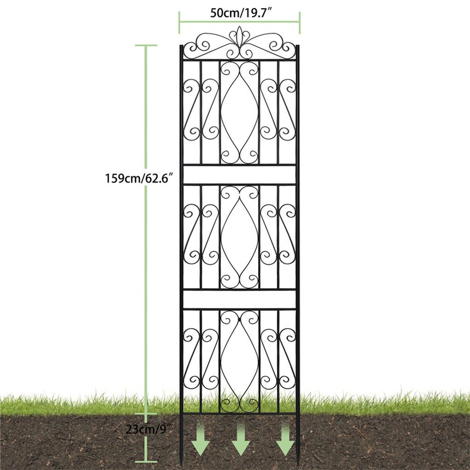 2 Pcs Large Metal Garden Trellis for Outdoor Yard & Patio - Image 2