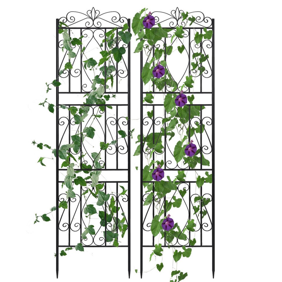 2 Pcs Large Metal Garden Trellis for Outdoor Yard & Patio - Image 5