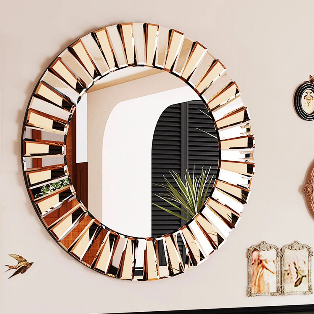 Radiant Sunburst Mirror: Elegant Wall Mounted Decor for Your Living Space Size 80x80cm - Image 2
