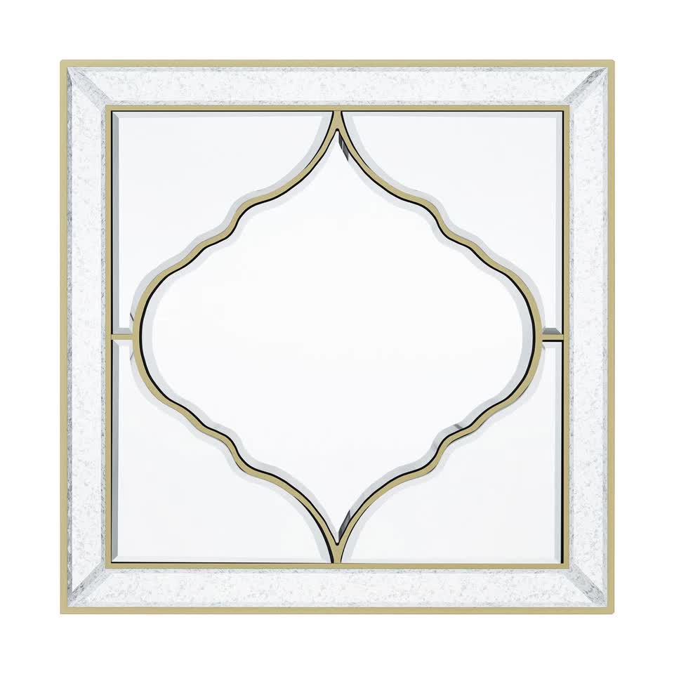High-grade Unique Decorative Accent Mirror Elegant Square Wall Silver HD Mirror - Image 1