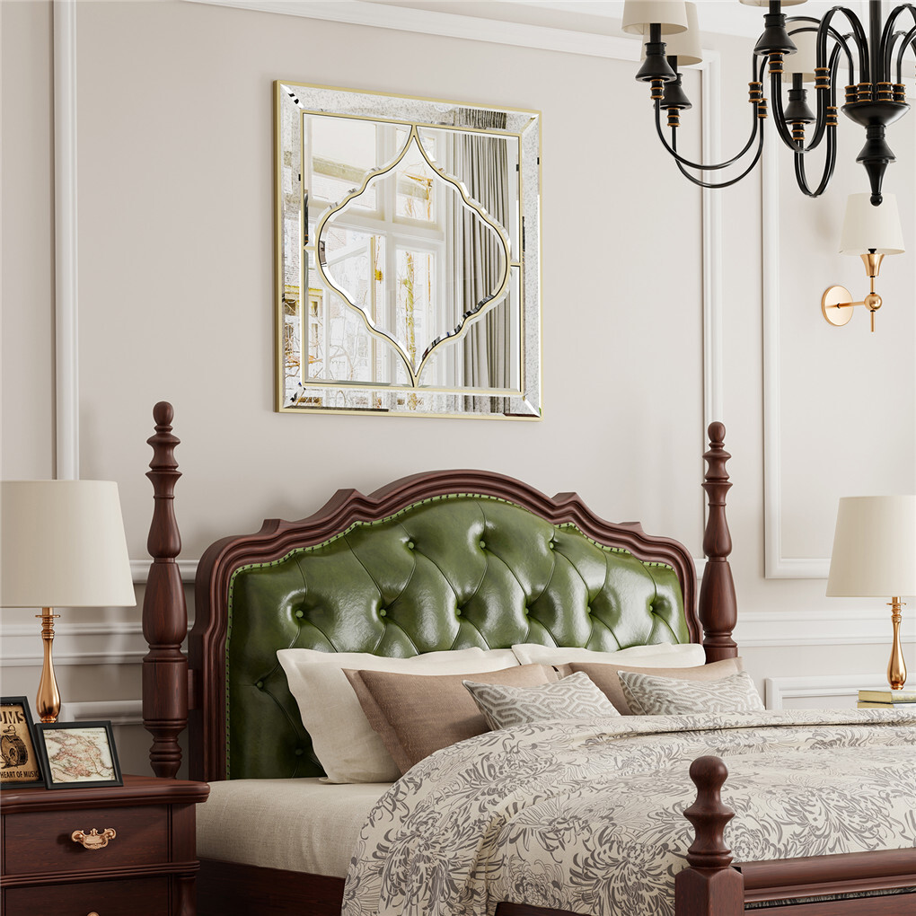 High-grade Unique Decorative Accent Mirror Elegant Square Wall Silver HD Mirror - Image 4