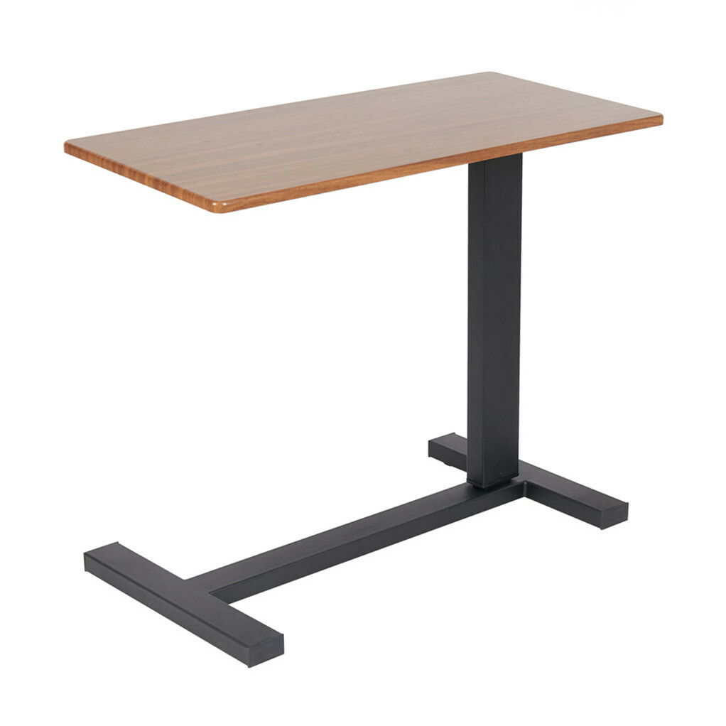 Non Tilt Top Overbed Bedside Table with Auto-Touch Adjustable Height Wheels - Image 1