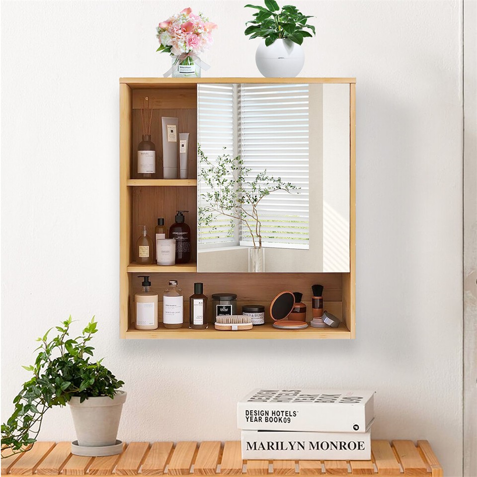 Xl Bathroom Wall Mirror Medicine Cabinet With Single Door And Adjustable Shelves - Image 8