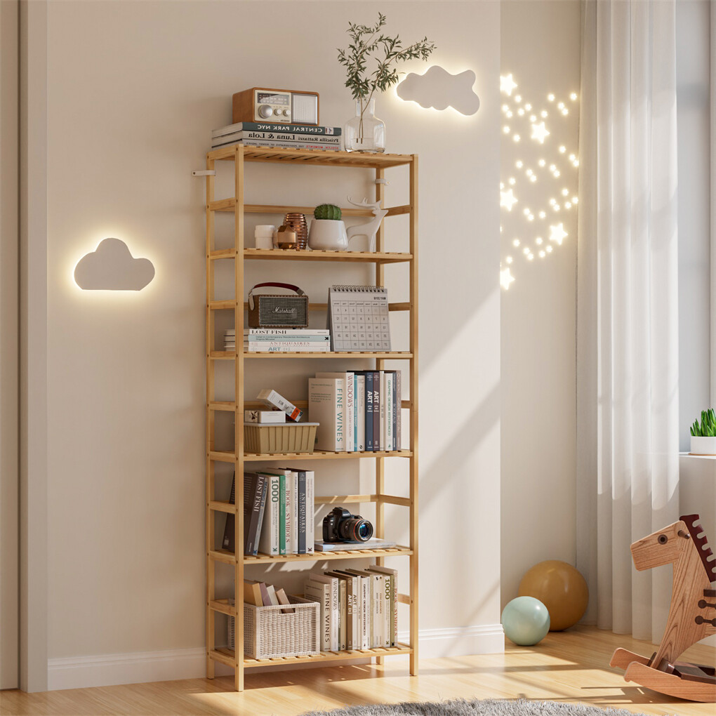 Fin Super Large Wooden Storage Unit 6 Adjustable Shelves Home Kitchen Organization - Image 5