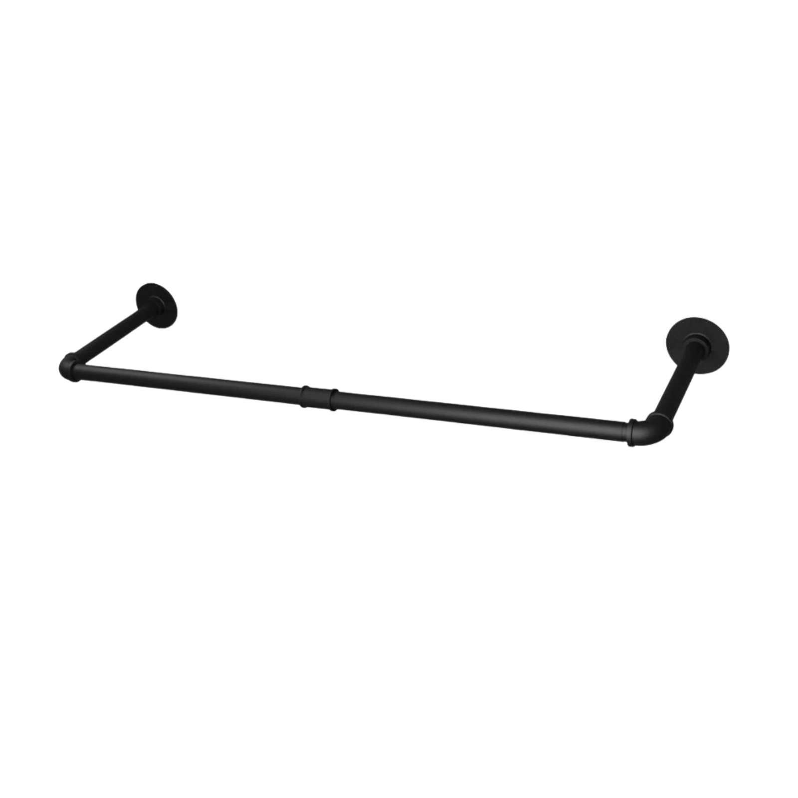 2-Pack Heavy Metal Pipe Clothes Rack Rails for Closet Hanging Storage - Image 1