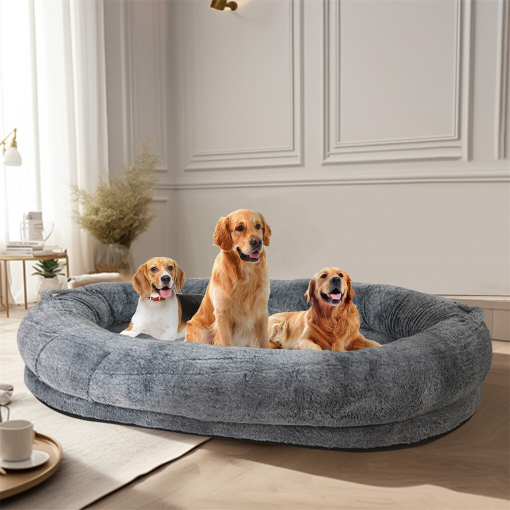 Xxxl Human-Sized Dog Bed Washable Orthopedic Pet Bed Bean Bag With Soft Blanket - Image 6