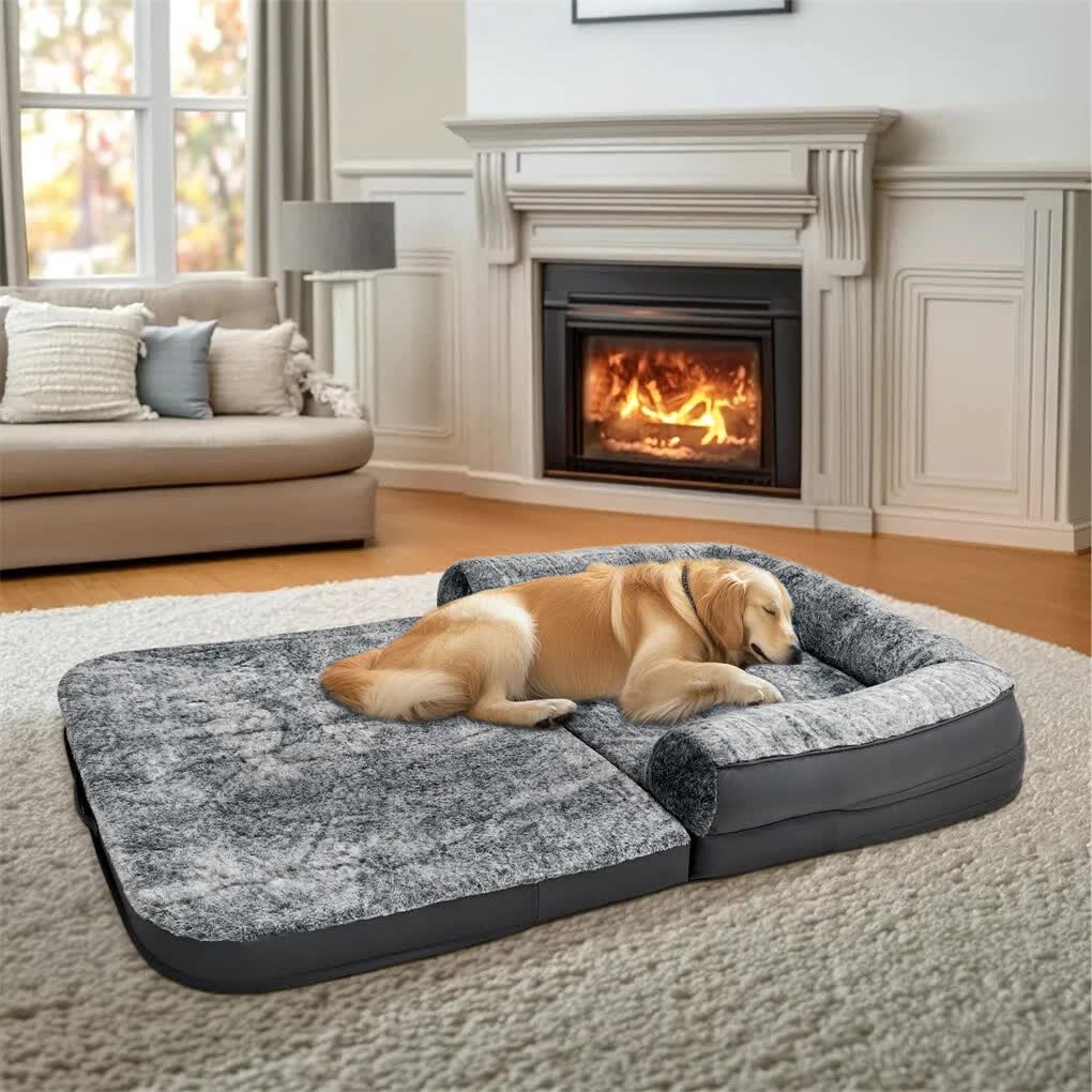 XL Human Sized Dog Bed Foldable Orthopedic Pet Dog Sofa Couch Comfy Big Bean Bed - Image 2