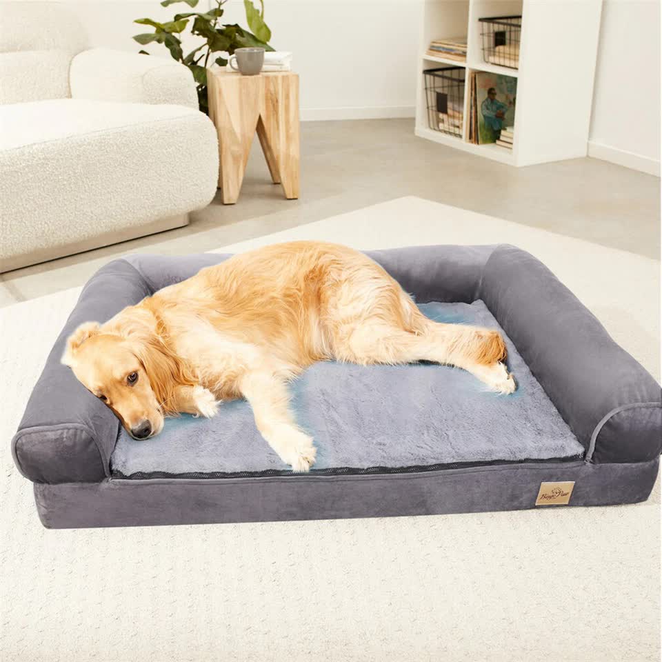 Medium Orthopedic Dog Bed with Bolster Comfort Mattress - Image 4