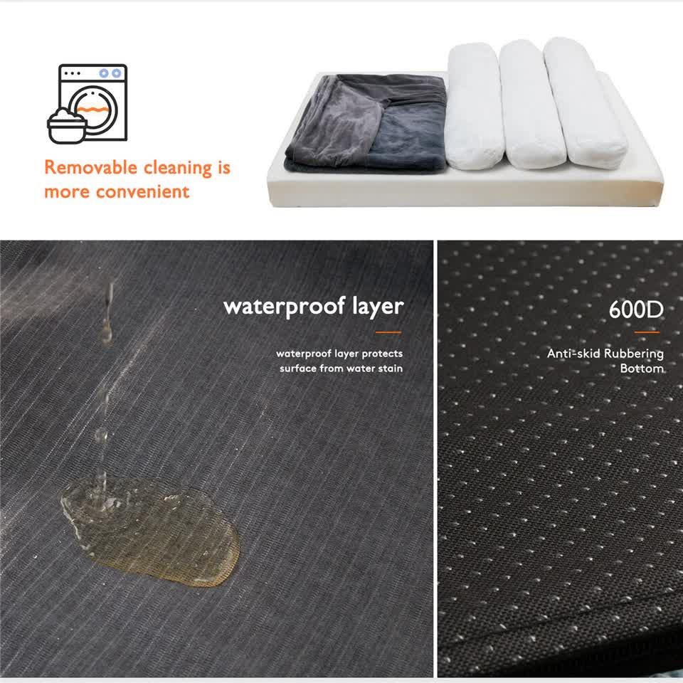 Medium Orthopedic Dog Bed with Bolster Comfort Mattress - Image 6