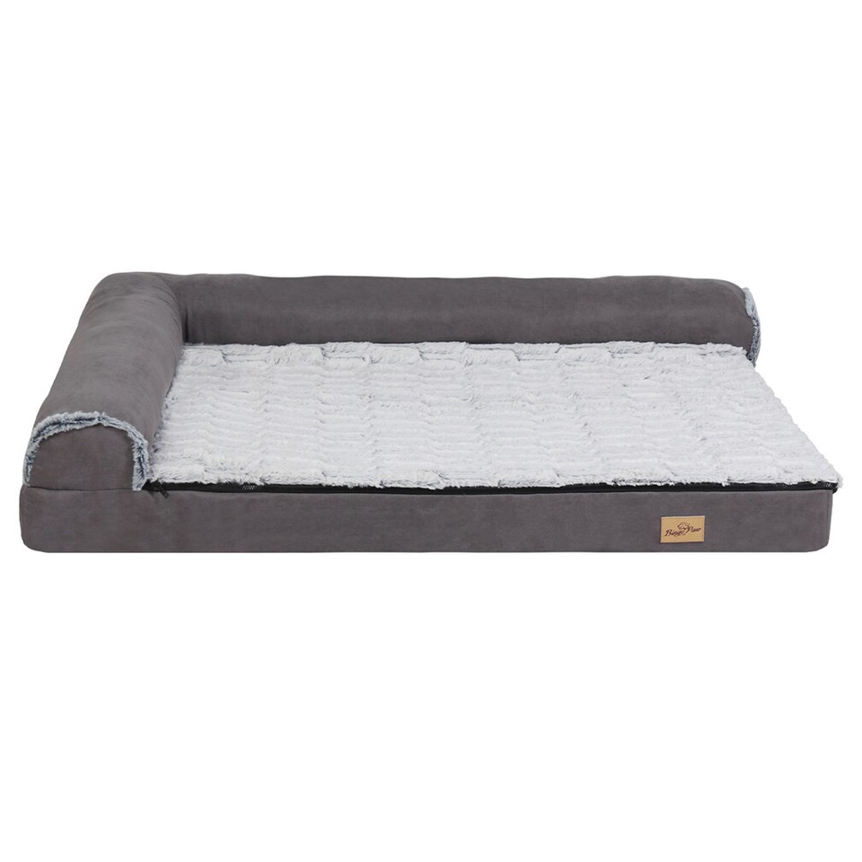 Jumbo Orthopedic Dog Bed Sofa Lounge - Raised High Bolster Pet Bed with Washable Cover Size XL - Image 1