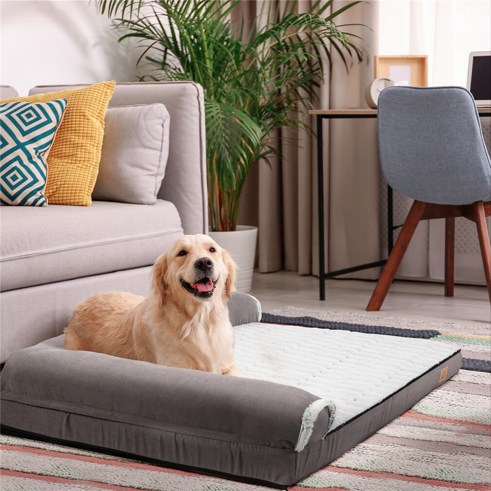 Jumbo Orthopedic Dog Bed Sofa Lounge - Raised High Bolster Pet Bed with Washable Cover Size XL - Image 7