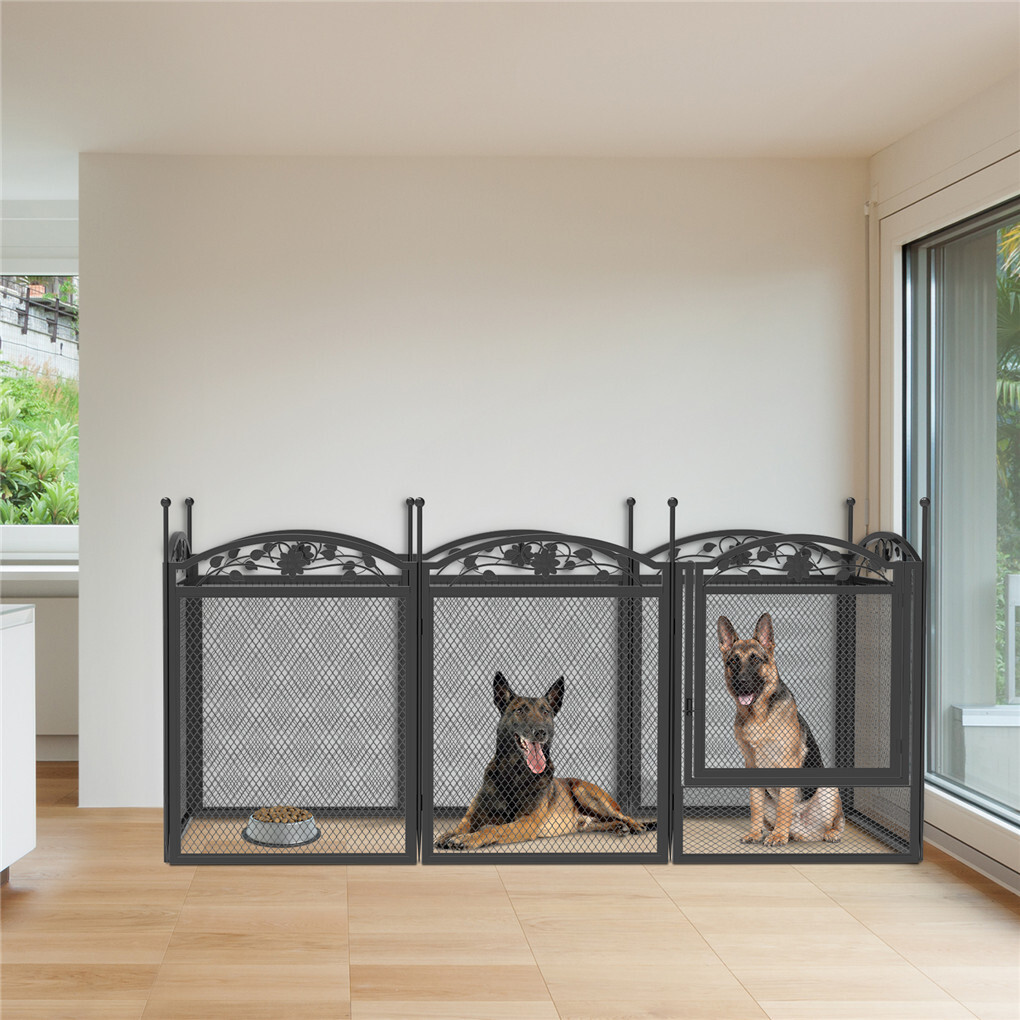 3 in 1 Dog Playpen Extra Large Dog Whelping Fence DIY Shape Garden Fence Barrier - Image 1