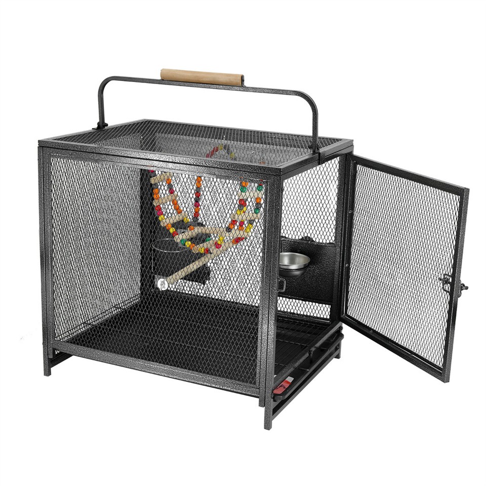 Heavy Duty Metal Bird Cage Parrot Transport Carrying Cage Large Pet Cages Aviary - Image 1