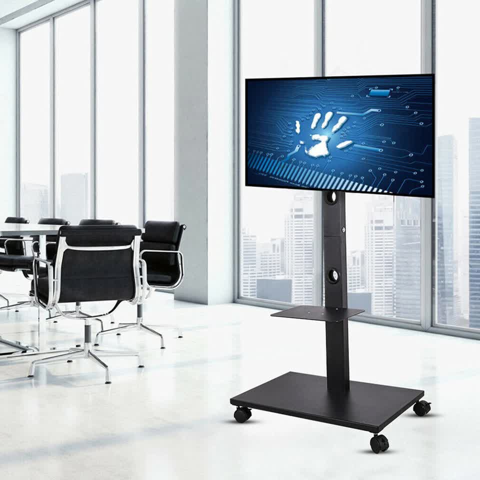 Home Theatre/ School Display Stand Mobile Tv Trolley Floor Stand Bracket 32-70