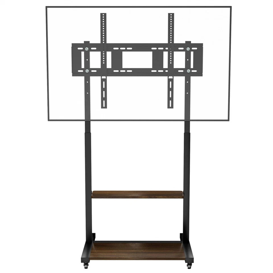 Adjustable Rolling TV Stand for 40 to 100 Inch Screens with Shelves - Image 1