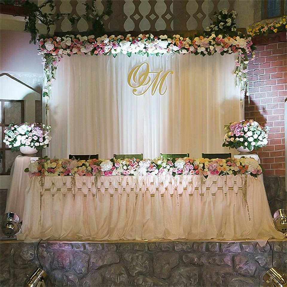 3mx6m 10ft Silk White Backdrop Drapes Curtain Wedding Ceremony Party Home Window Decor - Image 4